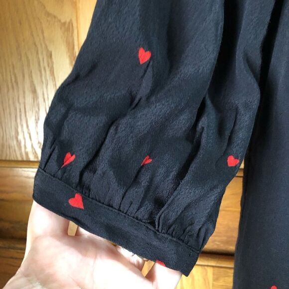 Anthropologie Whistles Mia Heart Print Mini Dress Size 4 - Picture 7 of 16